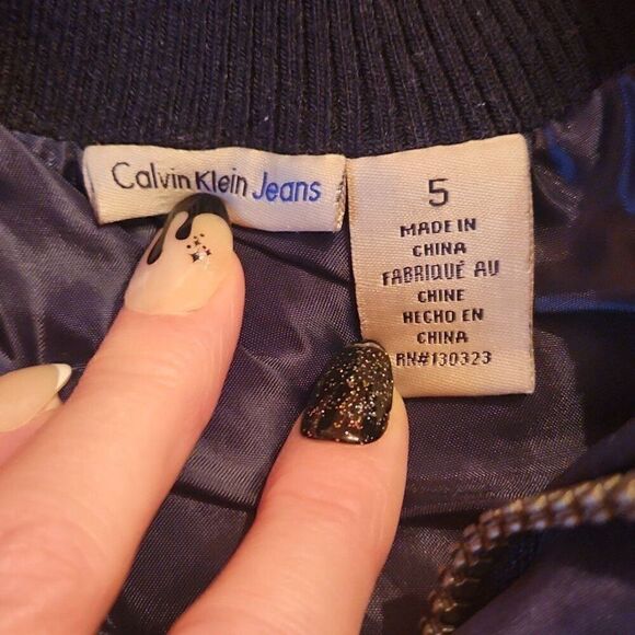 Calvin Klein Designer Puffer Insulated Vest Jacket, Size 5, Navy Blue Unisex - Picture 8 of 8